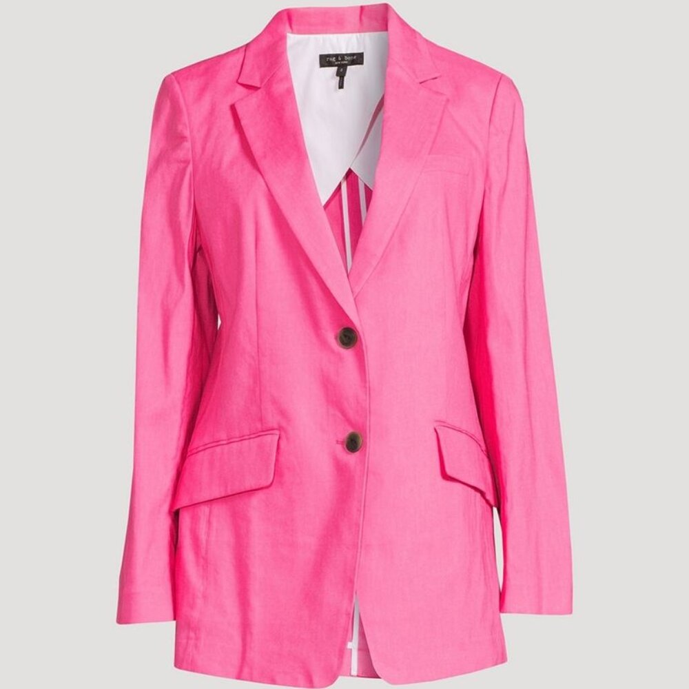 rag & bone Hot Pink Single-Breasted Blazer